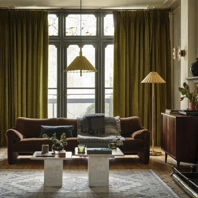 Wycombe Umbrella Pleated Pendant Light in Brass finish