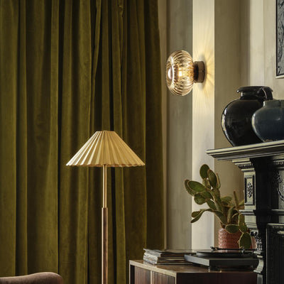 Chelsea Glass Round Diffuser Wall Light - Mocha - Restaurant & Bar Lights - Industville Lighting UK