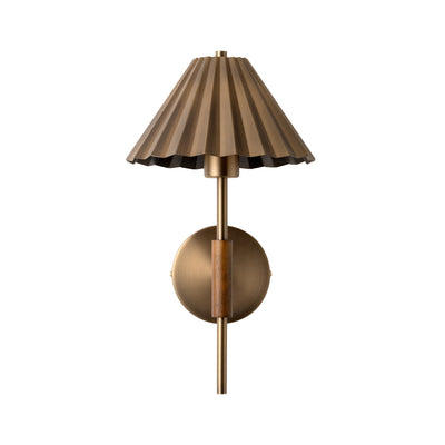 Wycombe Umbrella Pleated Wall Light in Brass