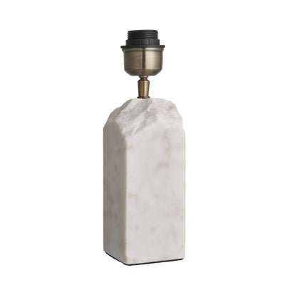 Marble Medium Ridge Table Lamp - White - Base Only - Clearance - Industville Lighting UK