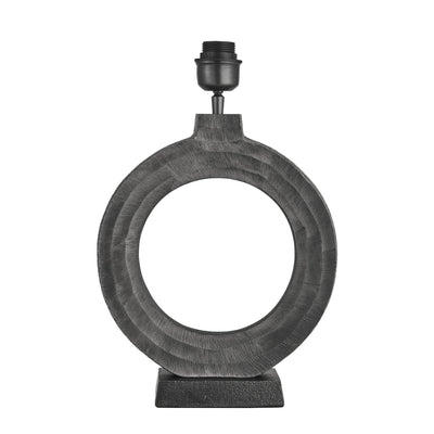 Ornate Circle Table Lamp - Pewter - Base Only Industville ORN-CITL-P-BO