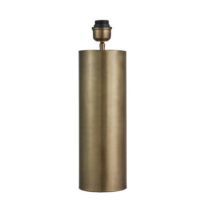 Pillar Geometric Cylinder Table Lamp - Brass - Base Only Industville PIL-GE-CYTL-B-BO
