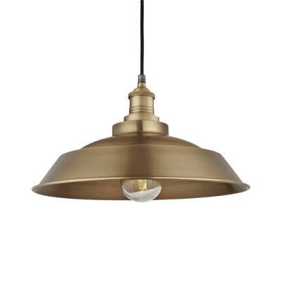 Brooklyn Outdoor & Bathroom Step Pendant in 16 Inch in Brass with a Brass Pendant Holder, Product Code BR-IP65-SP16-B-BH