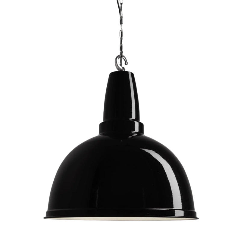 Black Retro Large Pendant - 17 Inch - Industville RT-LP17-BK-CHKCN