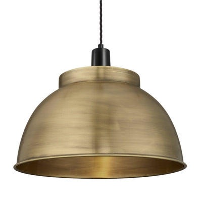 Sleek Dome Pendant - 17 Inch - Brass Industville SL-DP17-B-BKH