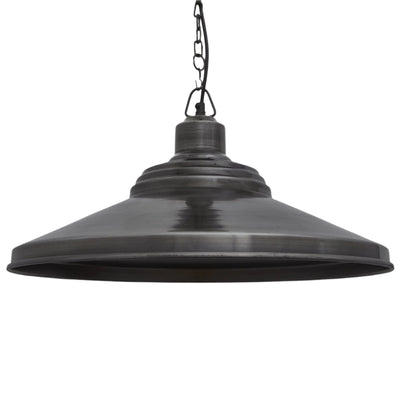 Pewter with Pewter Chain Holder Brooklyn Giant Step Pendant - 18 Inch - BR-GSP18-P-PCN