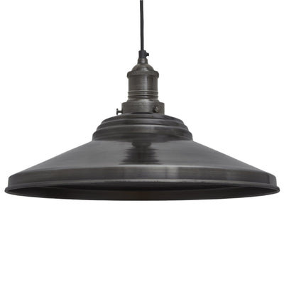 Brooklyn Giant Step Pendant - 18 Inch - Pewter - Large Decorative Lights - Industville Lighting UK