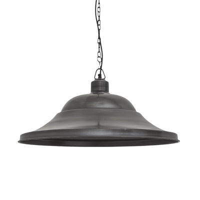 Brooklyn Giant Hat Pendant - 21 Inch - Pewter - Chain Holder - All Lighting & Homeware - Industville Lighting UK