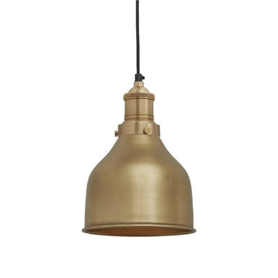 Brass Brooklyn Cone Pendant in 7 Inch with Brass Holder, Product Code is BR-CP7-B-BH