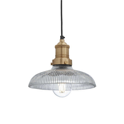 Brooklyn Glass Dome Pendant - 8 Inch - Restaurant & Bar Lights - Industville Lighting UK