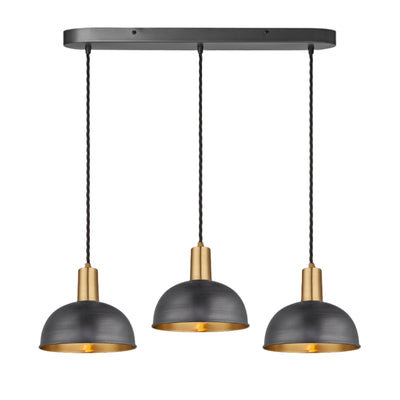 Sleek Dome 3 Wire Cluster Lights - 8 inch - Chandelier & Cluster Lights - Industville Lighting UK