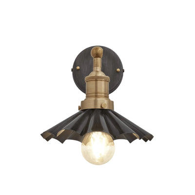 Pewter with Brass Holder Brooklyn Umbrella Wall Light - 8 Inch BR-UWL8-P-BH