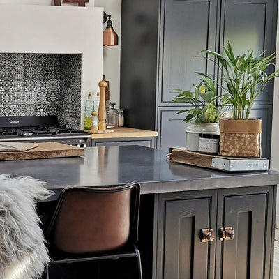 Copper Brooklyn Cone Wall Light in 7 Inch with Pewter Holder, Product code is BR-CWL7-C-PH