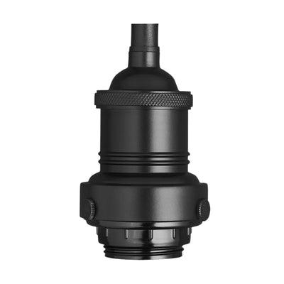 Brooklyn ES E27 Bulb Holder in Black, Product Code is BR-BH-BK