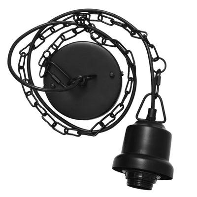 Black Brooklyn Chain Cord Set ES E27 Bulb Holder, Product code is BR-CS-BKCN