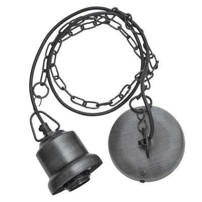 Pewter Brooklyn Chain Cord Set ES E27 Bulb Holder, Product code is BR-CS-PCN