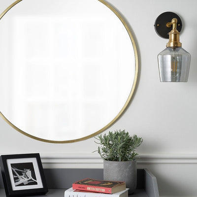Brass Frame Urban Round Wall Mirror in 31 Inch, Product code is UR-R-WM31-B