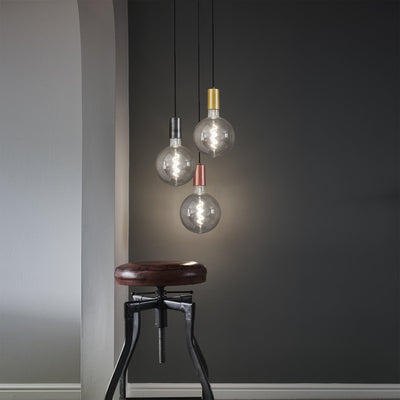 Vintage Giant LED Edison Bulb Old Filament Lamp - 8W E27 Spiral Globe G200 - Smoke Grey Industville G200-8W-SG