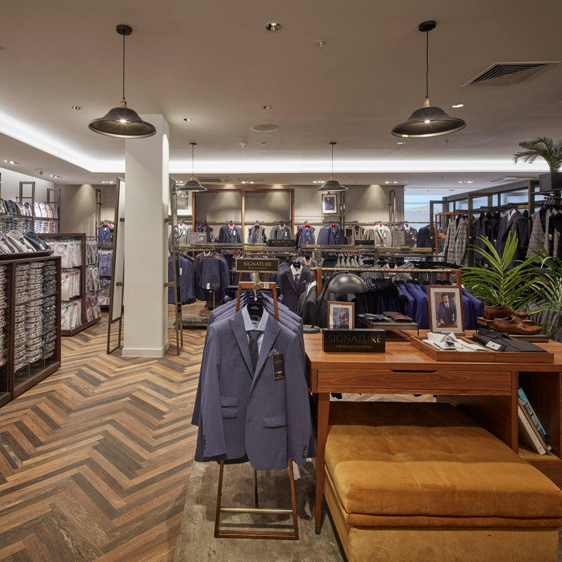 Pewter with Brass Holder Brooklyn Giant Hat Pendant - 21 Inch - Industville BR-GHP21-P-BH