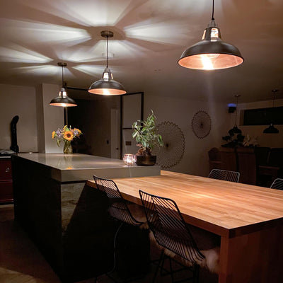 Old Factory Slotted Pendant - 15 Inch - Large Decorative Lights - Industville Lighting UK