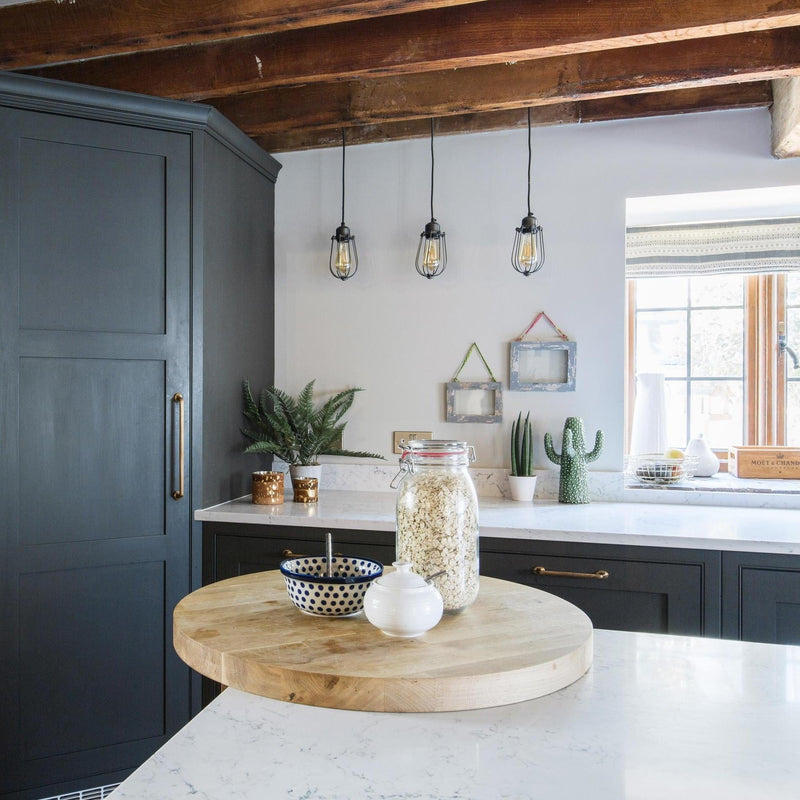 Pewter Orlando Wire Cage Pendant - 4 Inch - Industville OR-WCP4-P