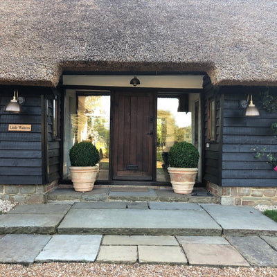 Swan Neck Outdoor & Bathroom Dome Wall Light - 13 Inch - Large Decorative Lights - Industville Lighting UK