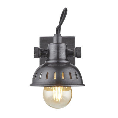 Single Swivel Spotlight Wall Light Pewter