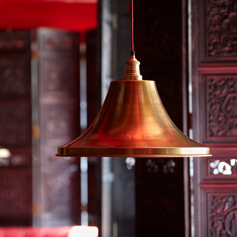 Brass with Brass Holder Brooklyn Giant Bell Pendant - 20 Inch - Industville BR-GBLP20-B-BH