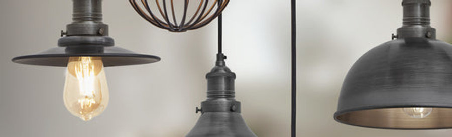 Brooklyn 5 wire pendant in pewter