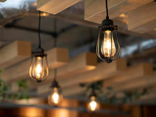 Caged pendant lights