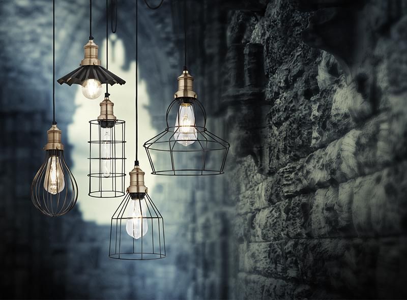 An array of Industville industrial lights