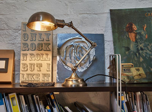 Brooklyn Pharmacy Adjustable Dome Table Lamp – 7 Inch – Gunmetal