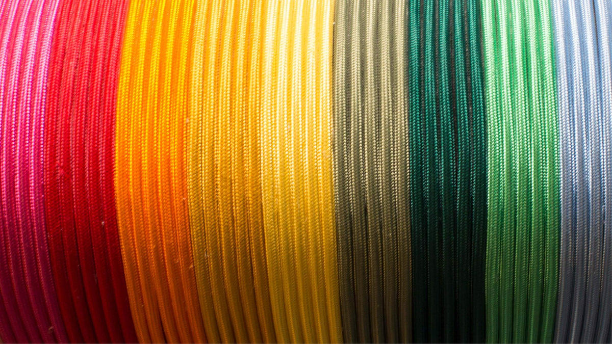 Coloured 3 core flex light cables