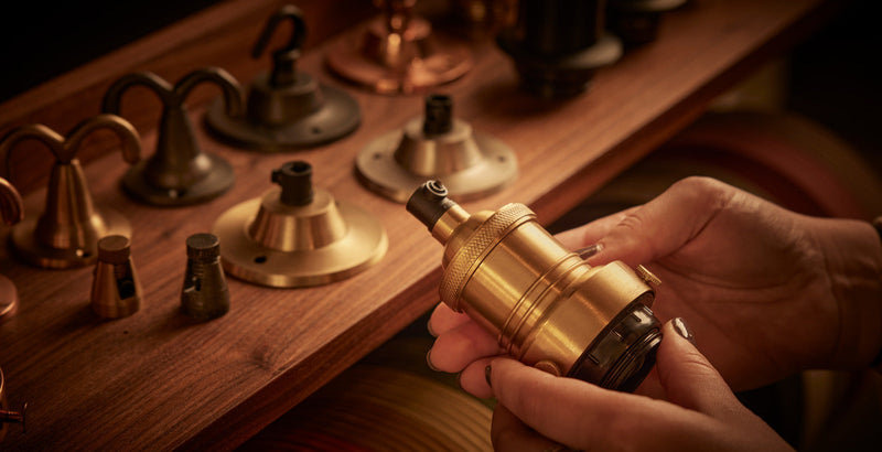 vintage and modern light bulb holders