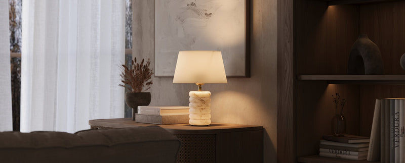 marble table light
