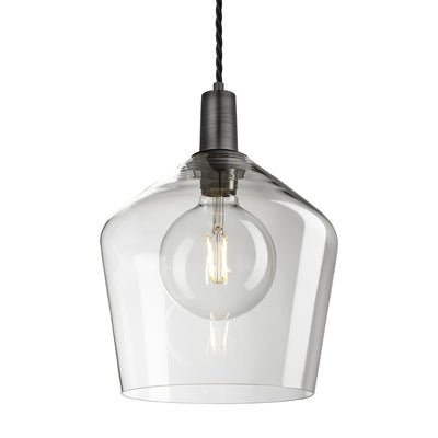Sleek Glass Schoolhouse Pendant - 10 Inch - Glass Lighting - Industville Lighting UK