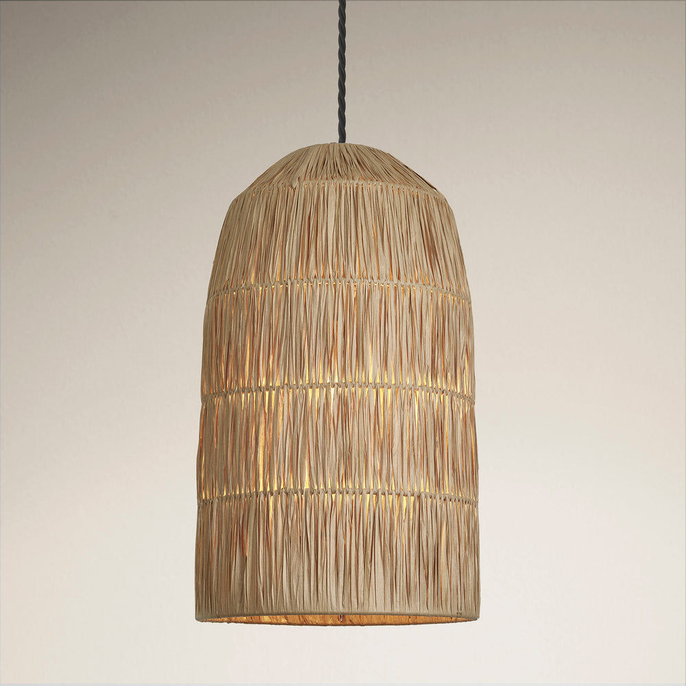 10-Inch_Pendant_Natural_Industville_Lighting_Cone_Raffia_RA-CP10-N_Lit_TexturedBG