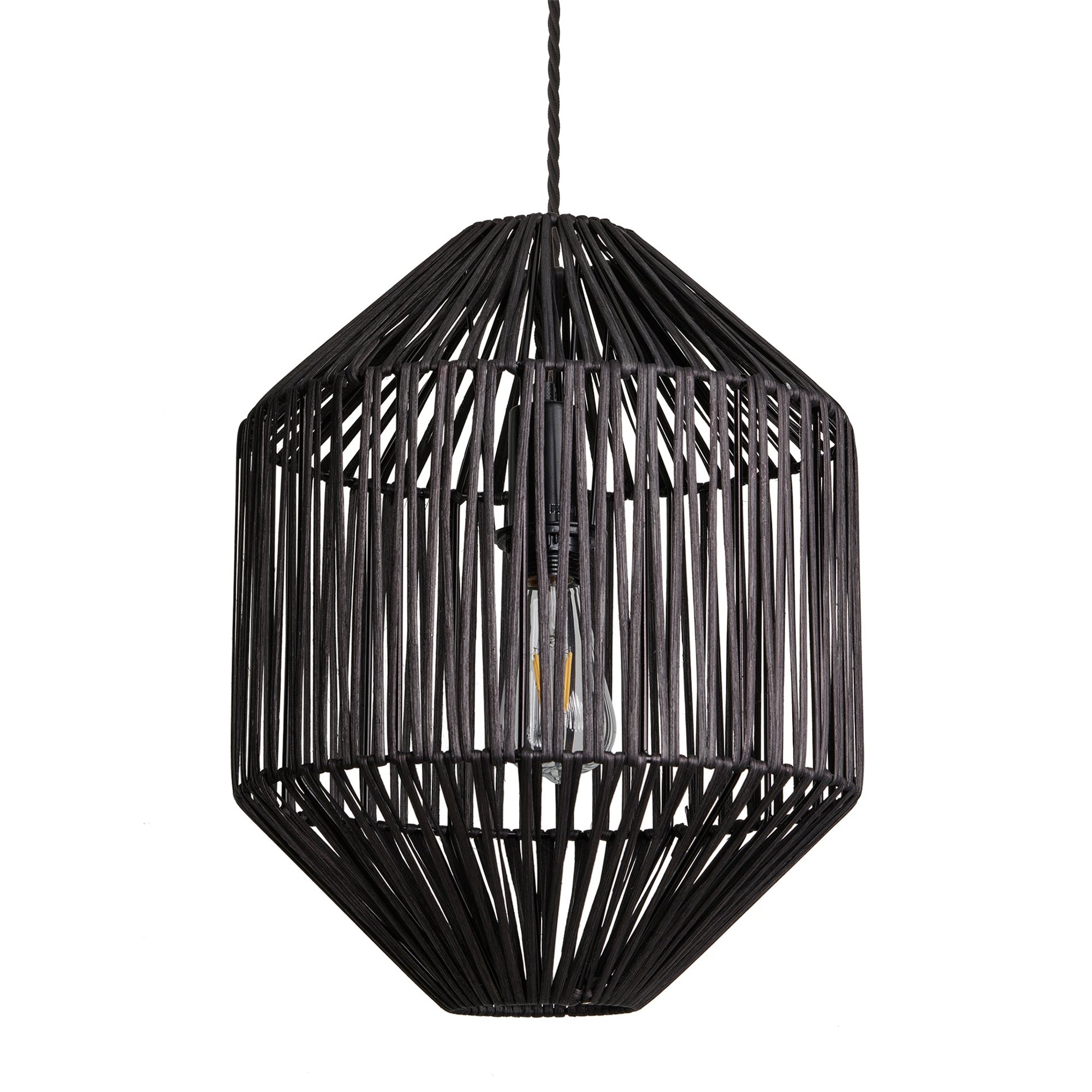 Diamond Boho Design 12-Inch Black Pendant Light by Industville - Design Code BH-RA-DIP12-BK