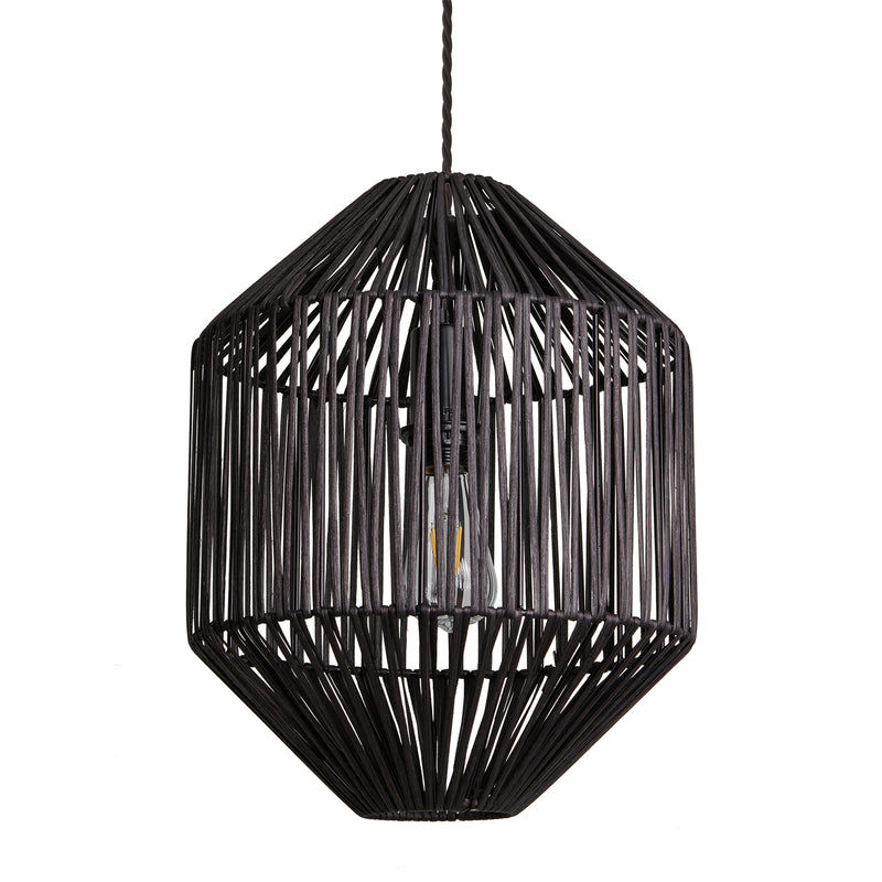 Diamond Boho Design 12-Inch Black Pendant Light by Industville - Design Code BH-RA-DIP12-BK