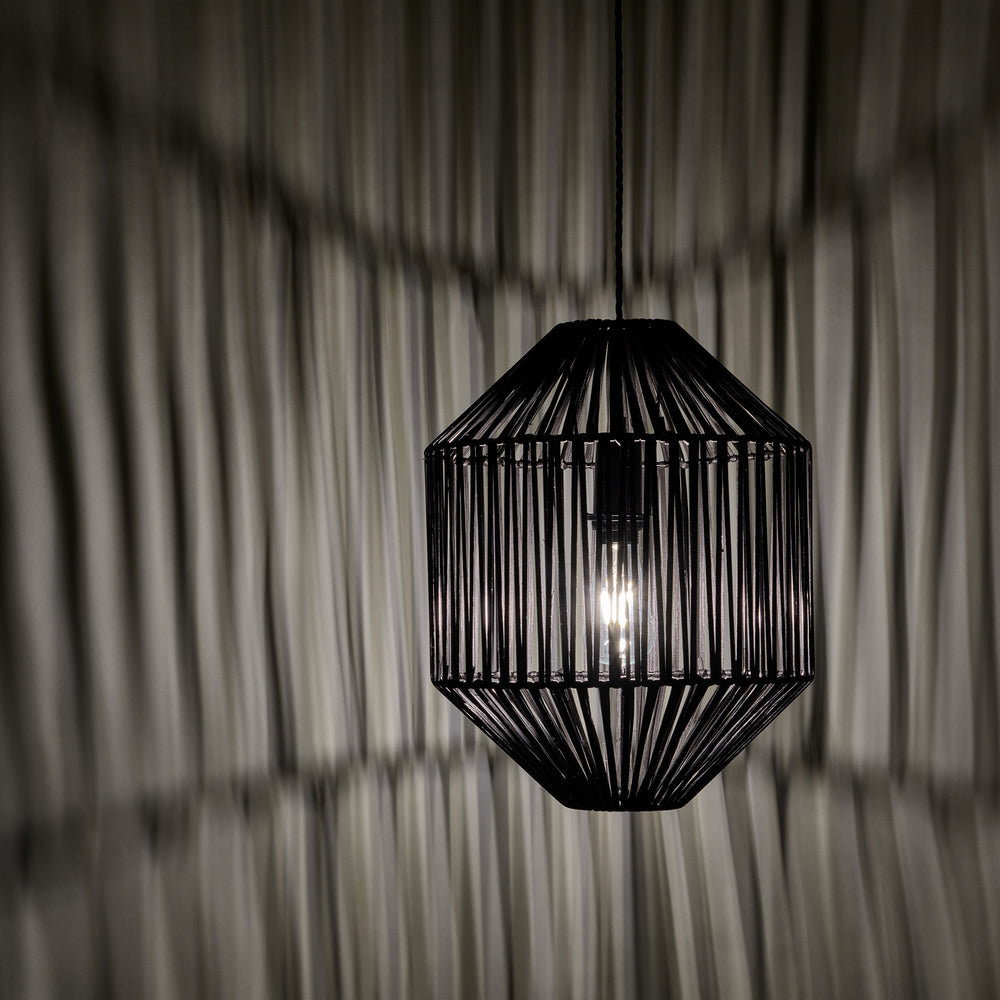 Diamond Boho Design 12-Inch Black Pendant Light by Industville - Design Code BH-RA-DIP12-BK