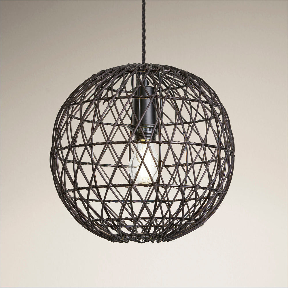Black 12-Inch Pendant Lighting Globe Coastal CO-RA-GLP12-BK