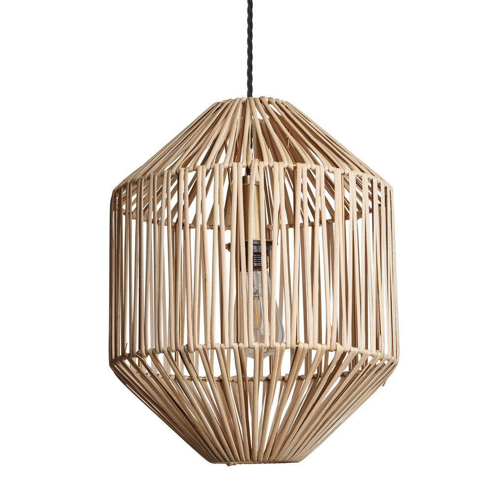 Diamond Boho Design 12-Inch Natural Pendant Light by Industville - Design Code BH-RA-DIP12-N