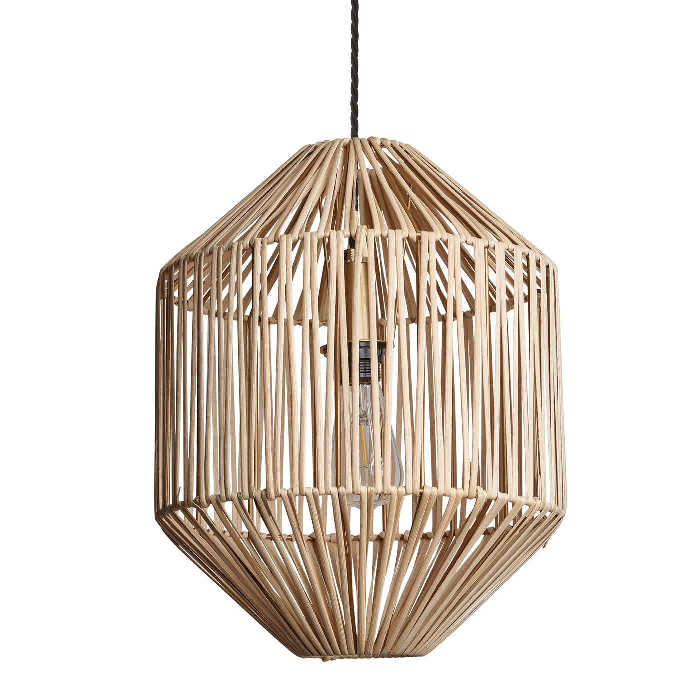 Diamond Boho Design 12-Inch Natural Pendant Light by Industville - Design Code BH-RA-DIP12-N