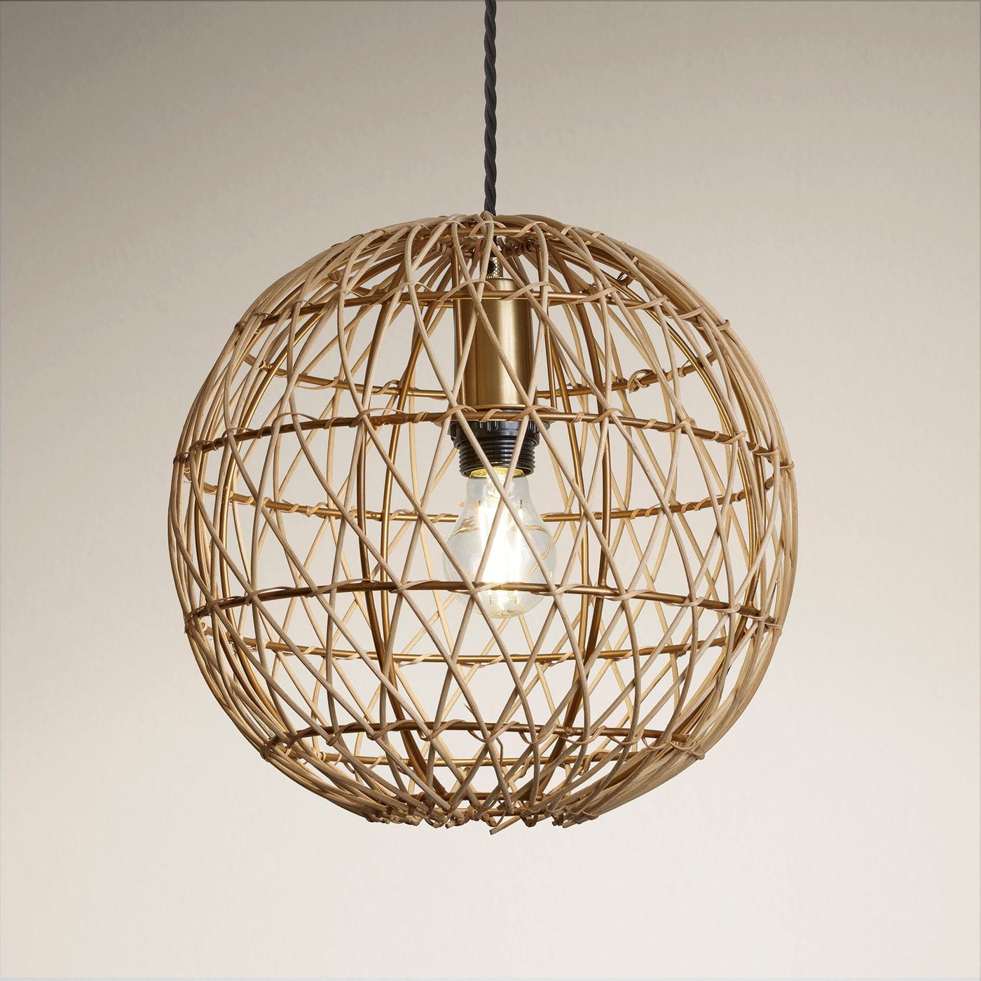Natural 12-Inch Pendant Lighting Globe Coastal CO-RA-GLP12-N