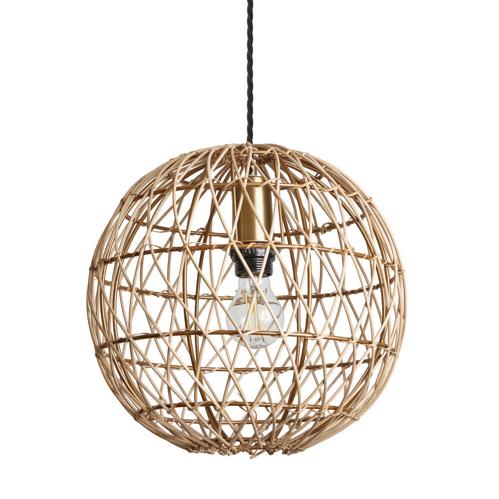 Natural 12-Inch Pendant Lighting Globe Coastal CO-RA-GLP12-N