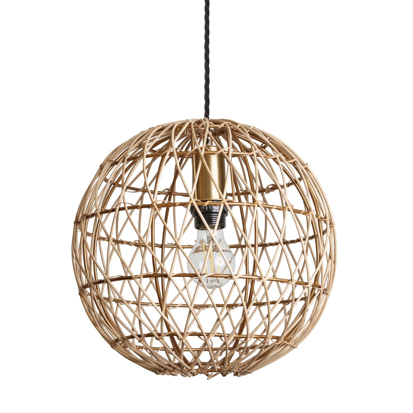 Natural 12-Inch Pendant Lighting Globe Coastal CO-RA-GLP12-N