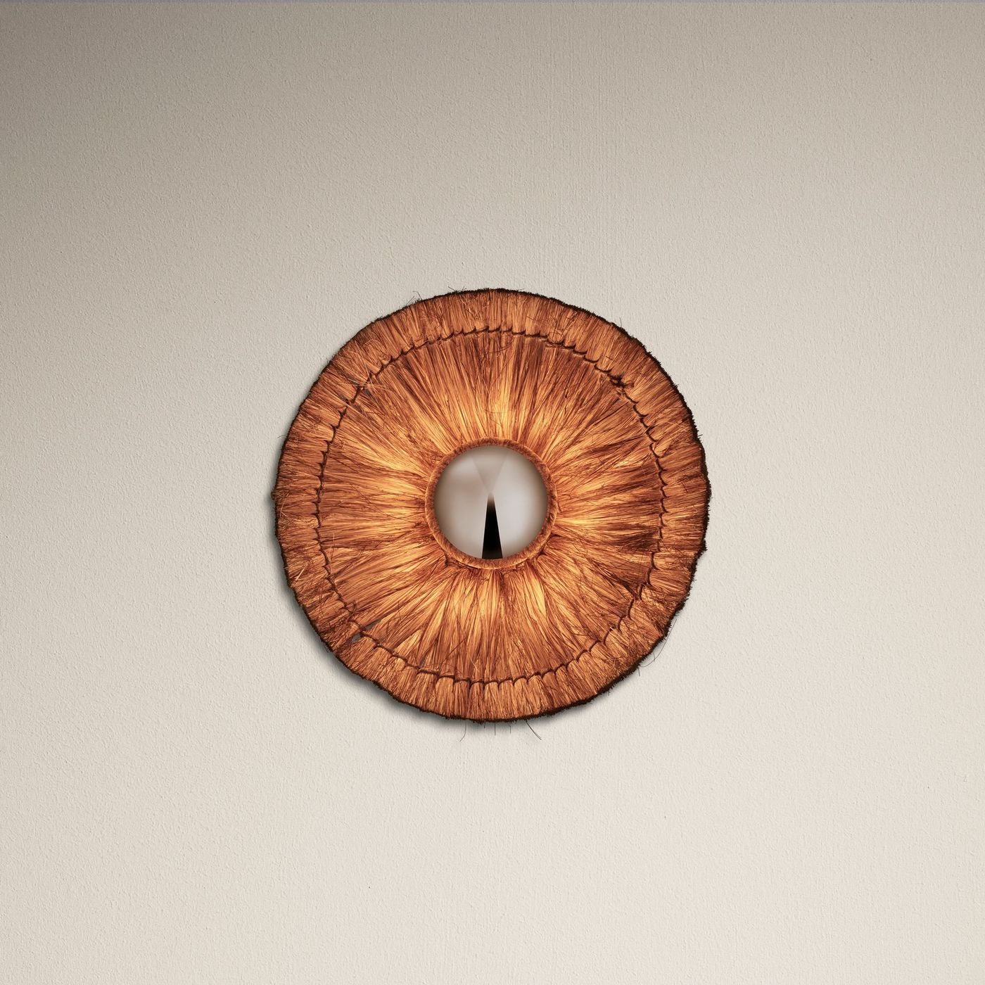 13-Inch_WallLight_FlushMount_Brown_Industville_Lighting_Round_Moonj_MO-NG-RWLFM13-BR_Lit_Front_TexturedBG_size