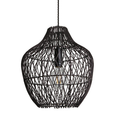 Black 14-Inch Pendant Lighting Pear Coastal CO-RA-PP14-BK