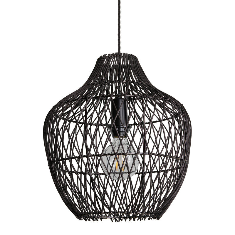 Black 14-Inch Pendant Lighting Pear Coastal CO-RA-PP14-BK