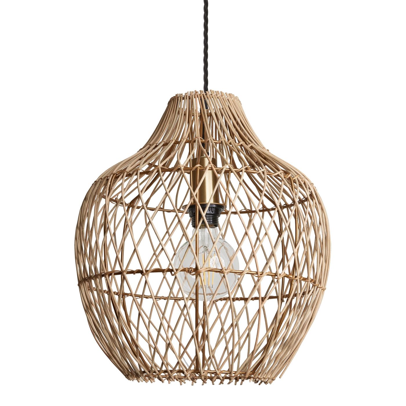 Natural 14-Inch Pendant Lighting Pear Coastal CO-RA-PP14-N